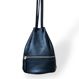 Motivo 2way ファスナーミニ巾着バッグ/ブラック［ファスナー/ブラック］